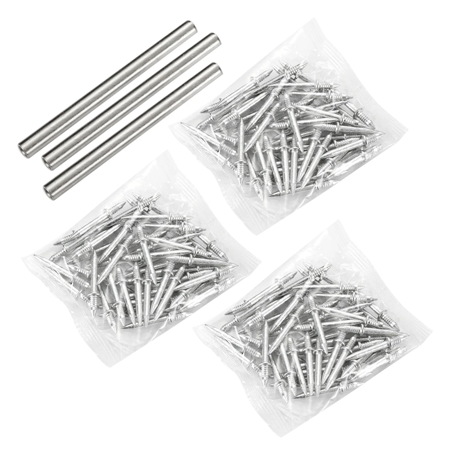 Trace-Less Nails Seamless Double Head Nails Skirting Boards Invisibles Safety Screws With Double Head Nails Home Improvement Peaceful Pleasures Health and Wellness 300pcs