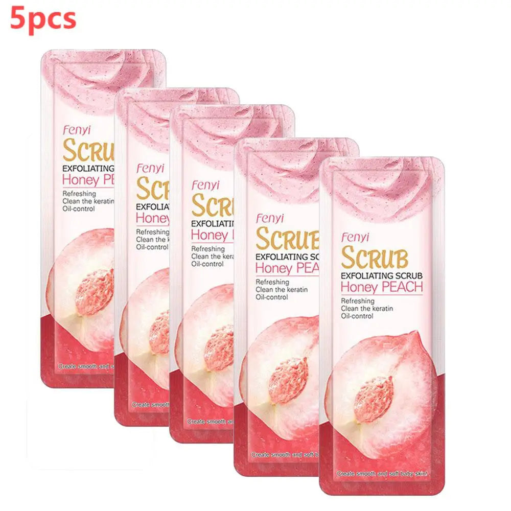 1-10pcs Peach Scrubs For Women Peach Scrub Cream Repairing skin Moisturizing Clean Cutin Refine pore Exfoliating Scrub Body Care Peaceful Pleasures Health and Wellness 5pcs