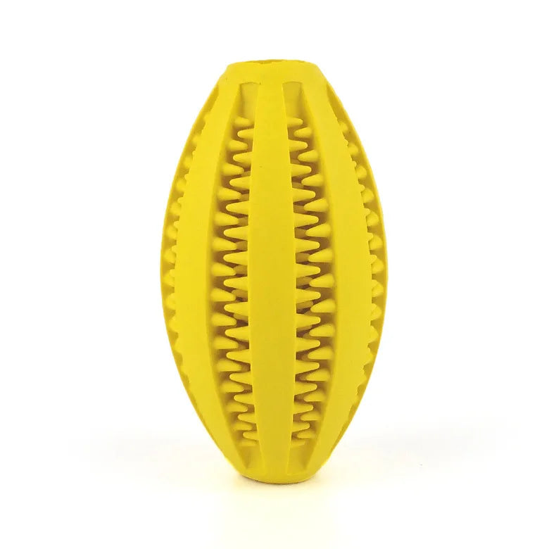 Natural Rubber Dog Chew Ball | Treat-Dispensing Teeth Toy