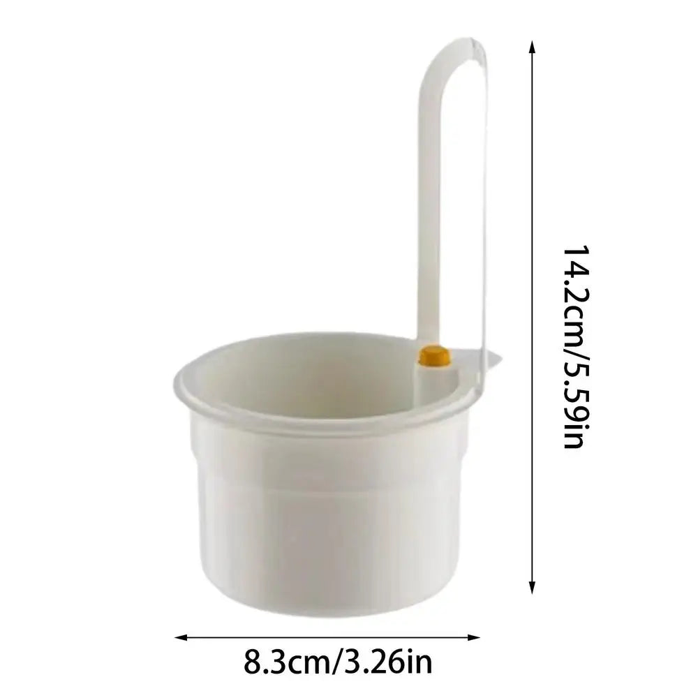 Sink Strainer Basket Space Saving Drain Food Catcher Multipurpose Hangable Sink Strainer Basket For Kitchen Laundry Bathroom Peaceful Pleasures Health and Wellness China Mainland WHITE