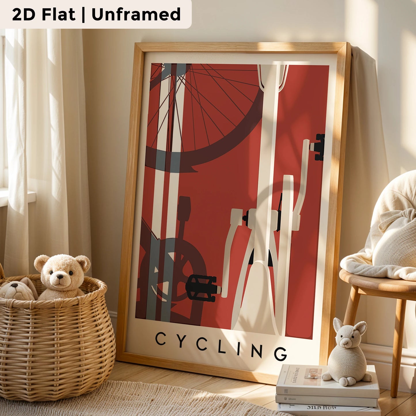 3-Piece Cartoon Red Runway Canvas Wall Art | Kids Room Décor