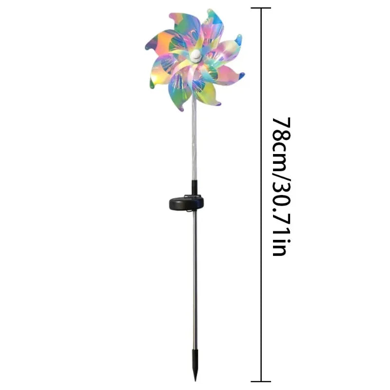 LED Solar Windmill Garden Lights – IP65 Waterproof Lawn Decor
