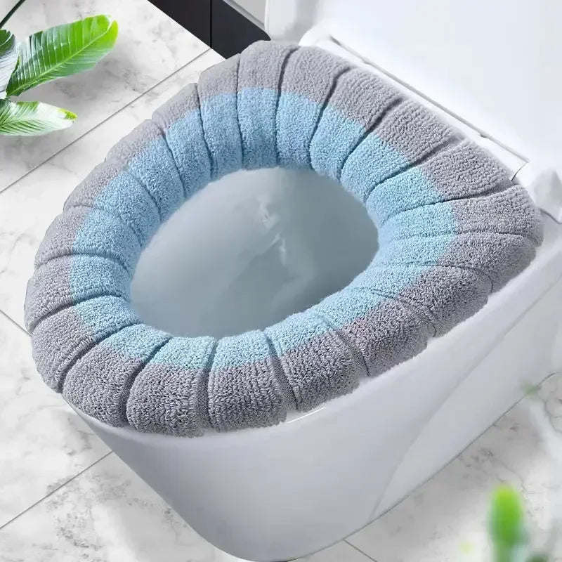 Soft Winter Warm Toilet Seat Cover – Washable & Universal Fit