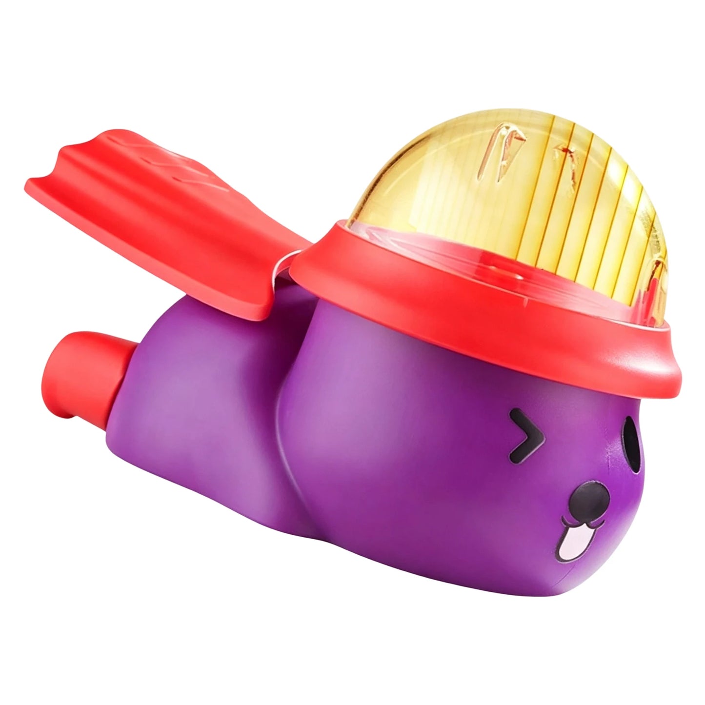 Cute Bear Pet Food Dispenser Anti-Slip Bottom Cartoon Animal Slow Supplies Food Dispenser Toy for Cats Dogs Self-amusement Peaceful Pleasures Health and Wellness Purple