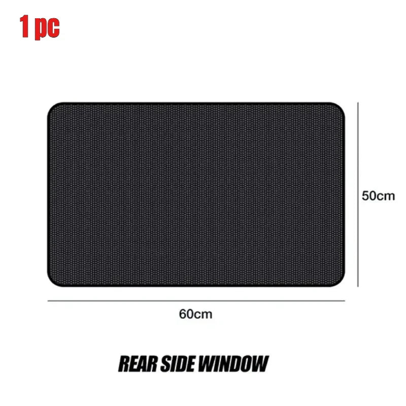 Car 5D Magnetic Mesh Sunshade Heat Insulation Strong Magnetic Adsorption Type Sunscreen Covers Car Side Window Blackout Curtains Peaceful Pleasures Health and Wellness Standard rear window