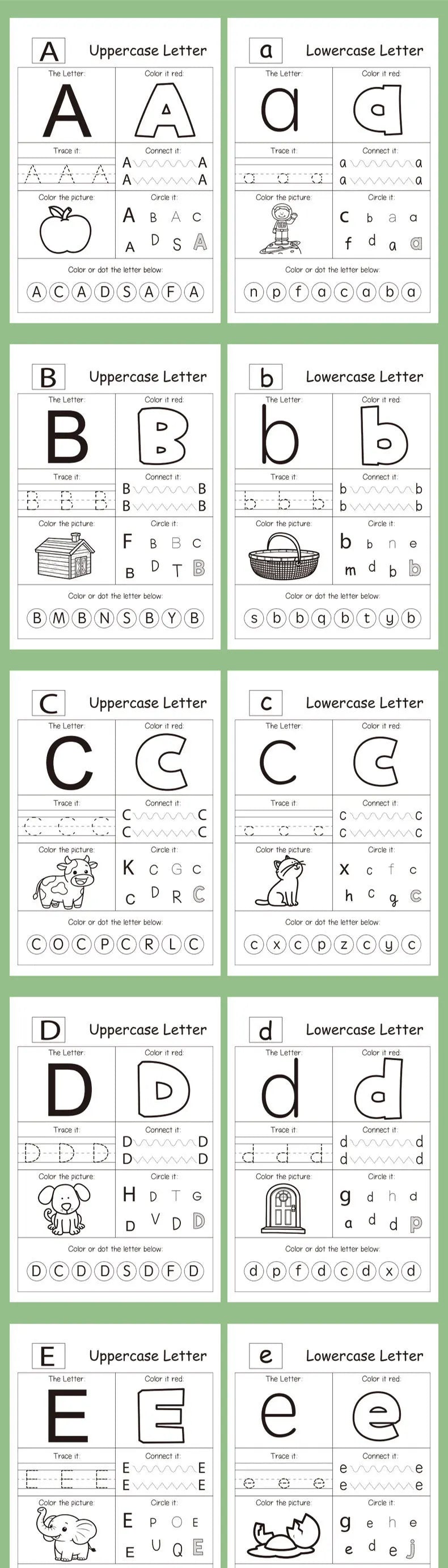 Preschool Alphabet Tracing Workbook My First Letter Learning Book