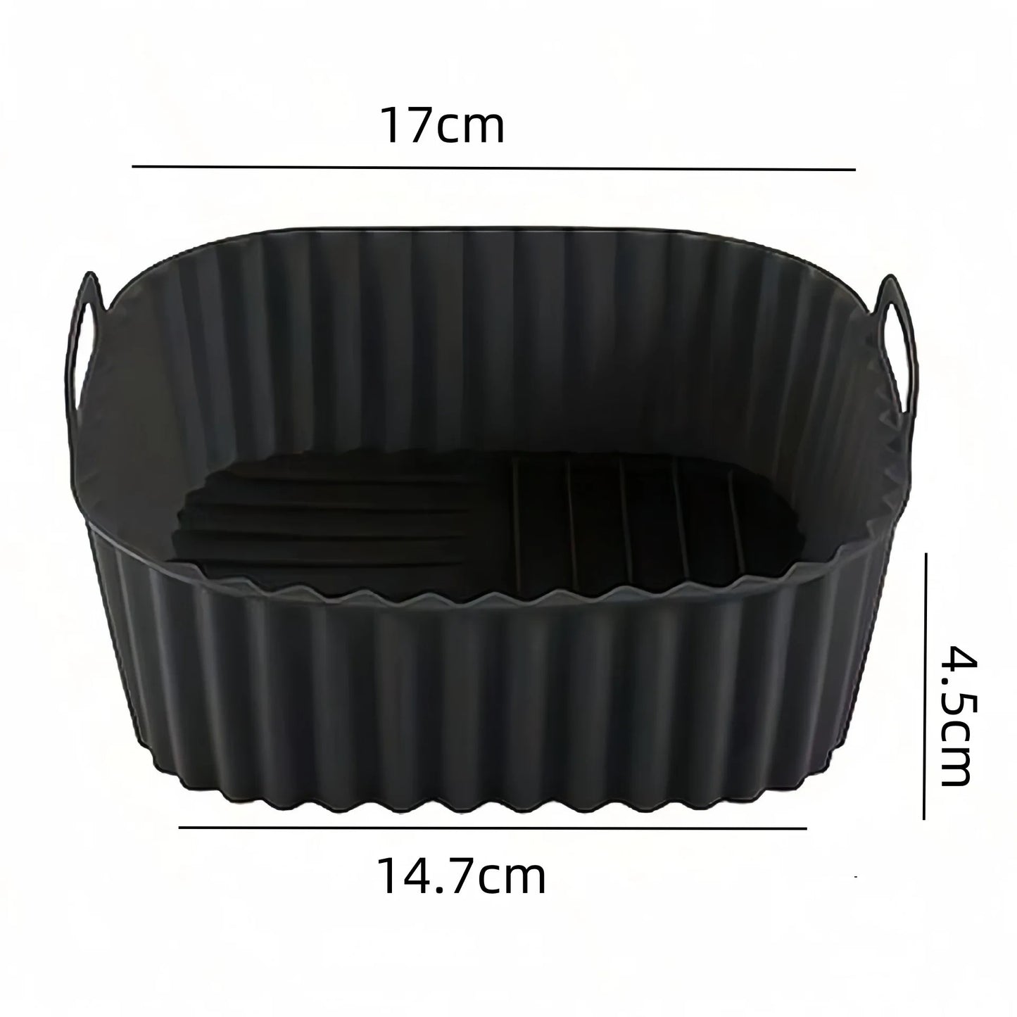 Air Fryer Silicone Liners Square Reusable Non Stick Basket Mat for 4-7QT Air Fryer Oven Microwave Baking Airfryer Accessories Peaceful Pleasures Health and Wellness
