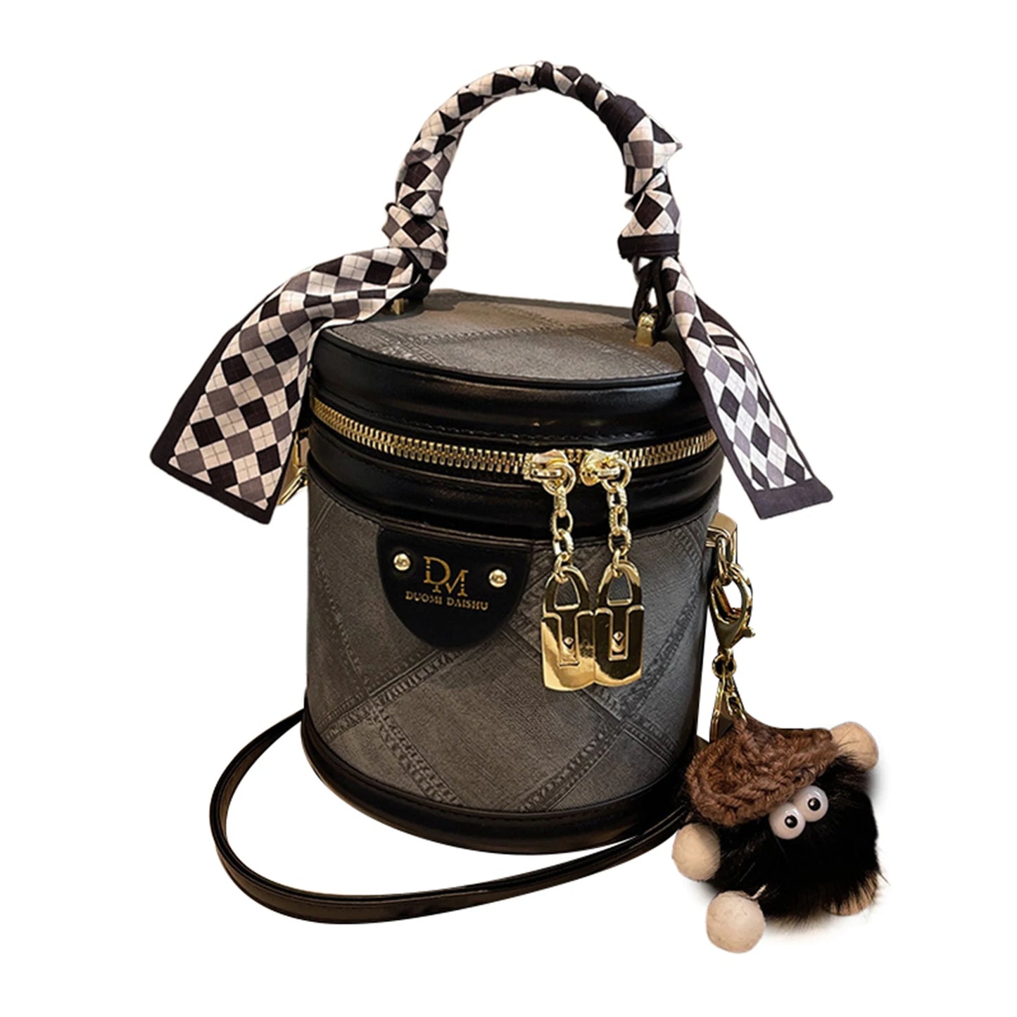 HOBBAGGO Women's PU Leather Bucket Bag | Crossbody Shoulder Purse