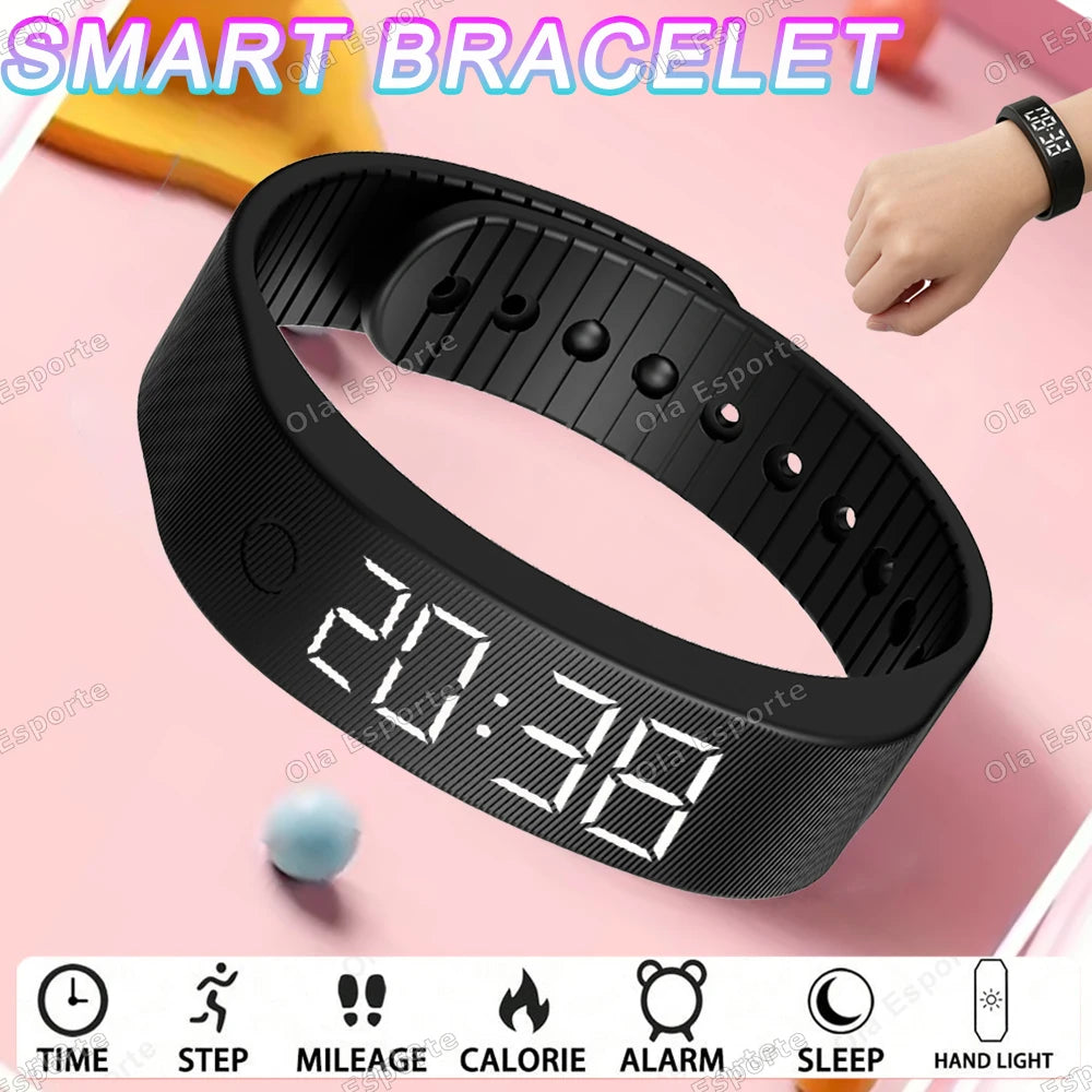 LED Fitness Bracelet | Alarm Clock, Pedometer & Sleep Tracker