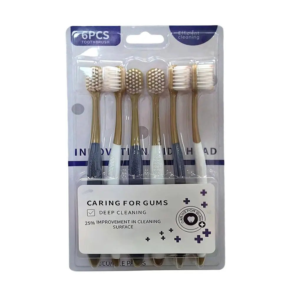 6-Pack Soft Bristle Toothbrush for Sensitive Teeth & Gums