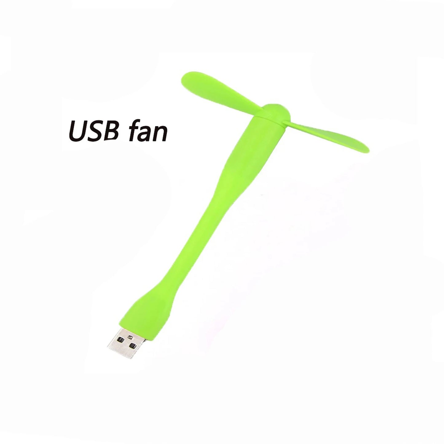 USB Mini Fan Flexible Portable Fan USB Eye Protection Night Light LED Light Suitable for Mobile Power Laptop Cooling Gadget Peaceful Pleasures Health and Wellness