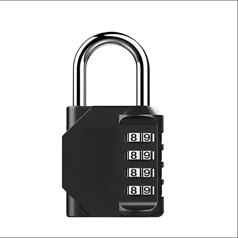 4-digit Padlock Combination Lock/Waterproof Suitcase Lock Locker Bag Bag Gym Home/zinc Alloy Weatherproof Outdoor Fence Lock Peaceful Pleasures Health and Wellness Black