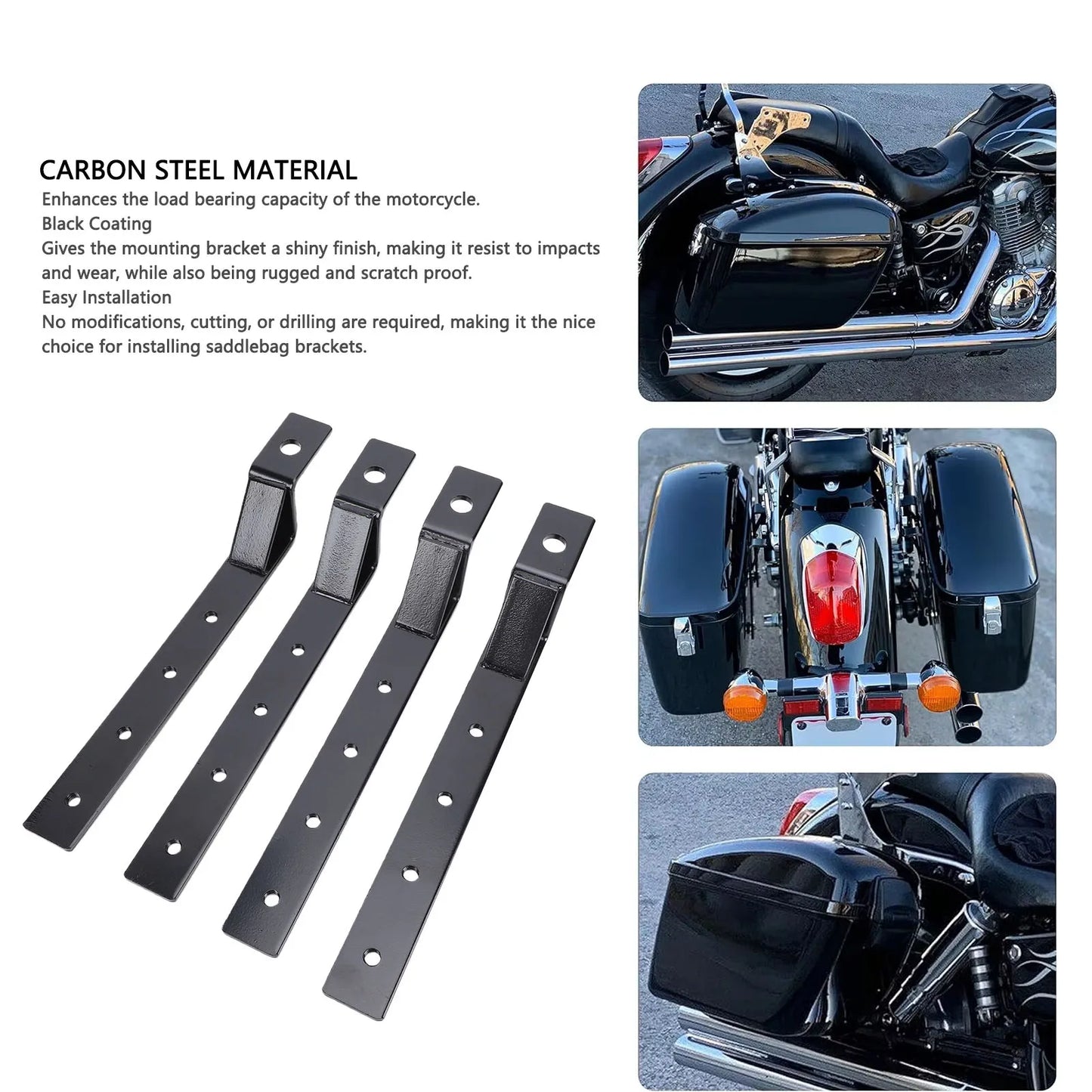 Motorcycle Saddlebag Mounting Bracket – Adjustable Carbon Steel