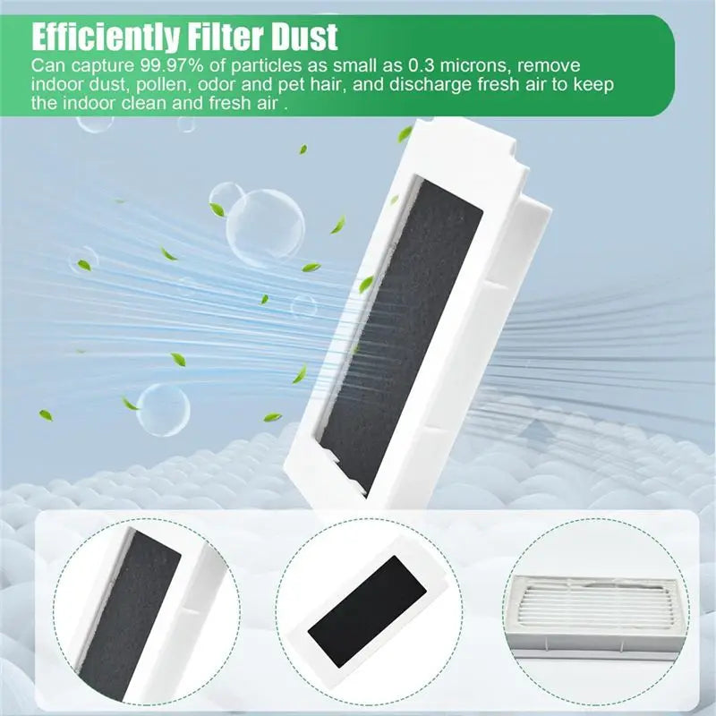 A36T-For ECOVACS DEEBOT Robot Vacuum Cleaner Filters Cloths Side Brushes Dust Bags Robot Vacuum Cleaner Accessory Set Peaceful Pleasures Health and Wellness