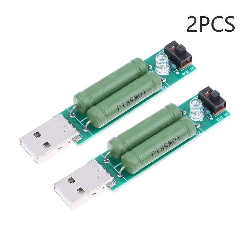 Mini USB Load Tester Power Bank Discharge Resistor 1A/2A