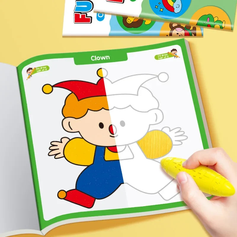 Children Coloring Book Cartoon Pattern Pen Writing Control Practice