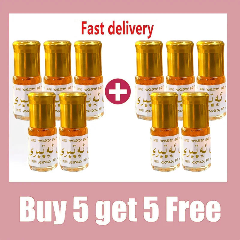 Arabian Brand Gold Perfume Unisex Portable Roll-on Perfume Pheromone Long-lasting Fresh Charming Dating Daily Eau De Toilette Peaceful Pleasures Health and Wellness Buy 5 get 5 free