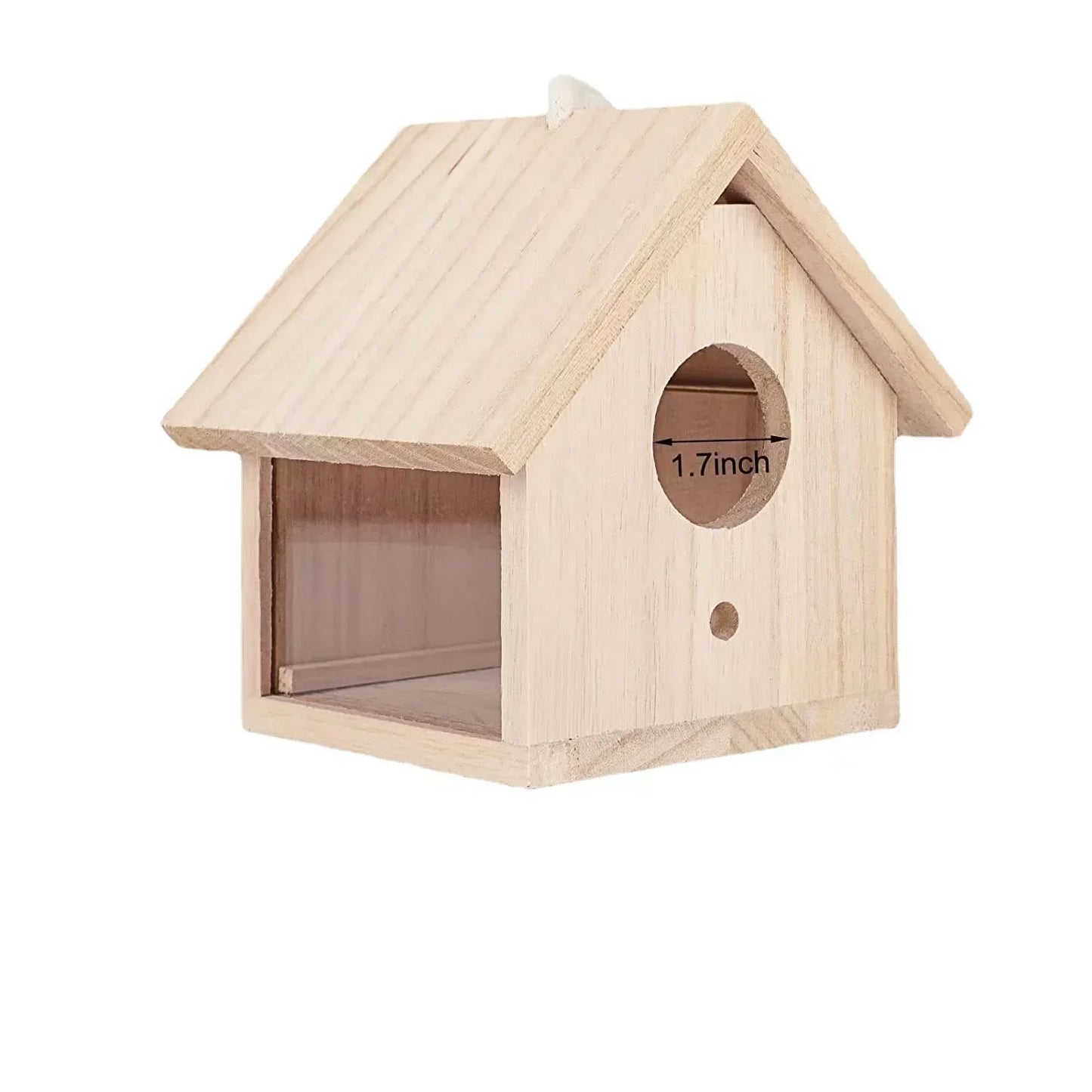 Wooden Birdhouse with Pole | Outdoor Hanging Bird House
