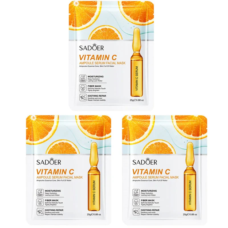 SADOER Vitamin C & Hyaluronic Acid Facial Mask 10-Pack