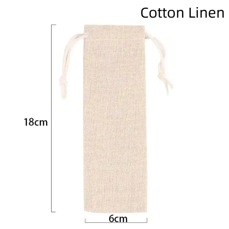 Cotton Linen Drawstring Storage Bag | Dustproof Utensil Pouch