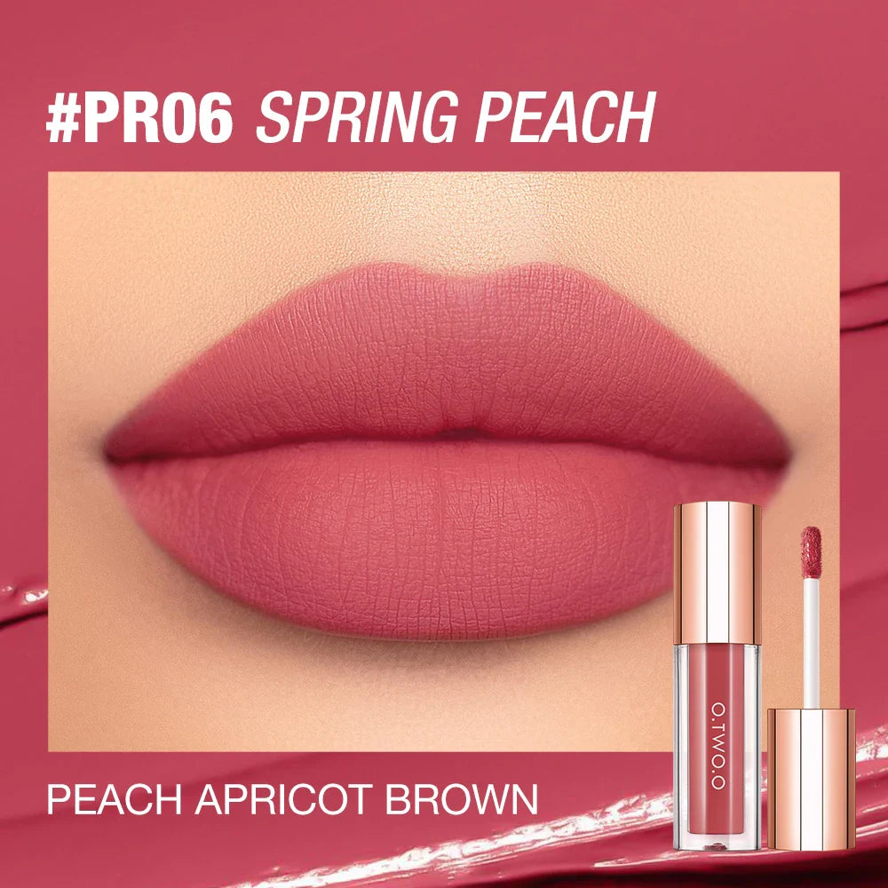 O.TWO.O Matte Lip Glaze | 24H Waterproof Color-Locking Lip Tint
