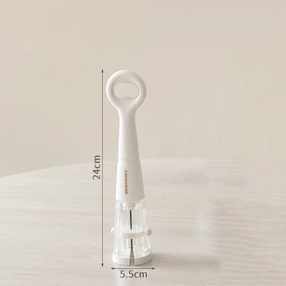 1Pc Pneumatic Wine Opener Purpose Beer Wine Opener 2-in-1 Multifunctional Wine Bottle Opener Suitable for Kitchens Bars Peaceful Pleasures Health and Wellness White