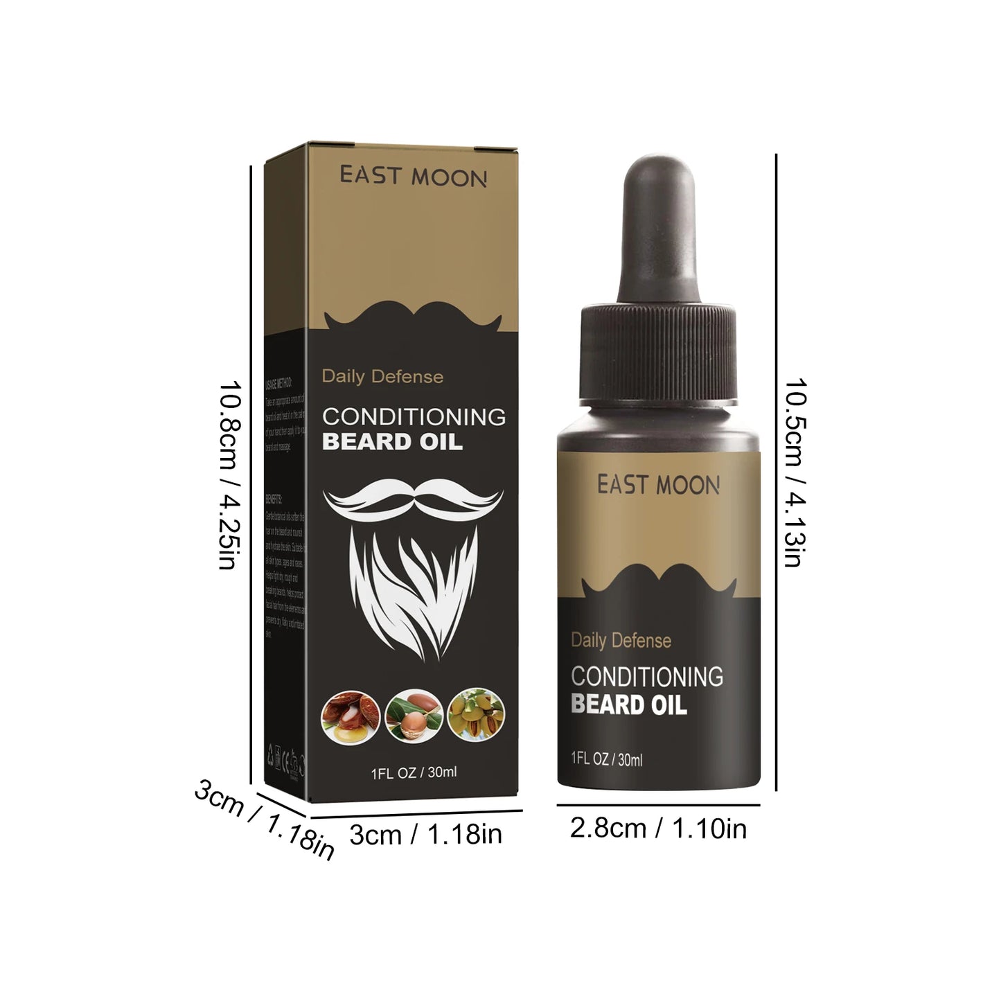 Beard Growth Oil Serum – Natural Jojoba & Argan Oil (30ml)