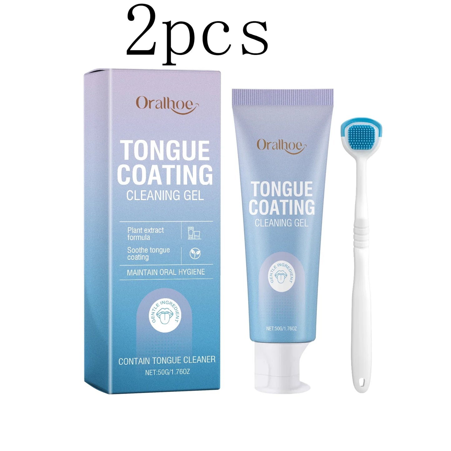 Tongue Cleaner Gel & Brush Set – Fresh Breath Oral Care