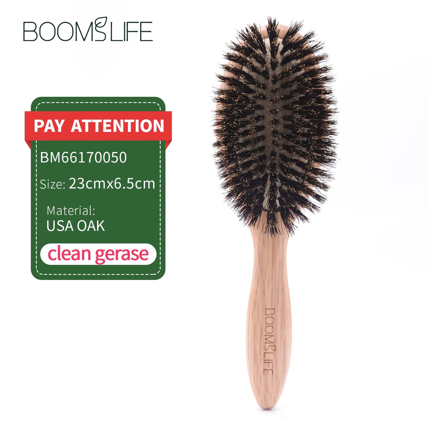 BOOMSLIFE Boar Bristle Hair Brush Women Combs for Hair Wood HairBrush Detangle Straightener Brush Hair Comb Barber Accessories Peaceful Pleasures Health and Wellness small size