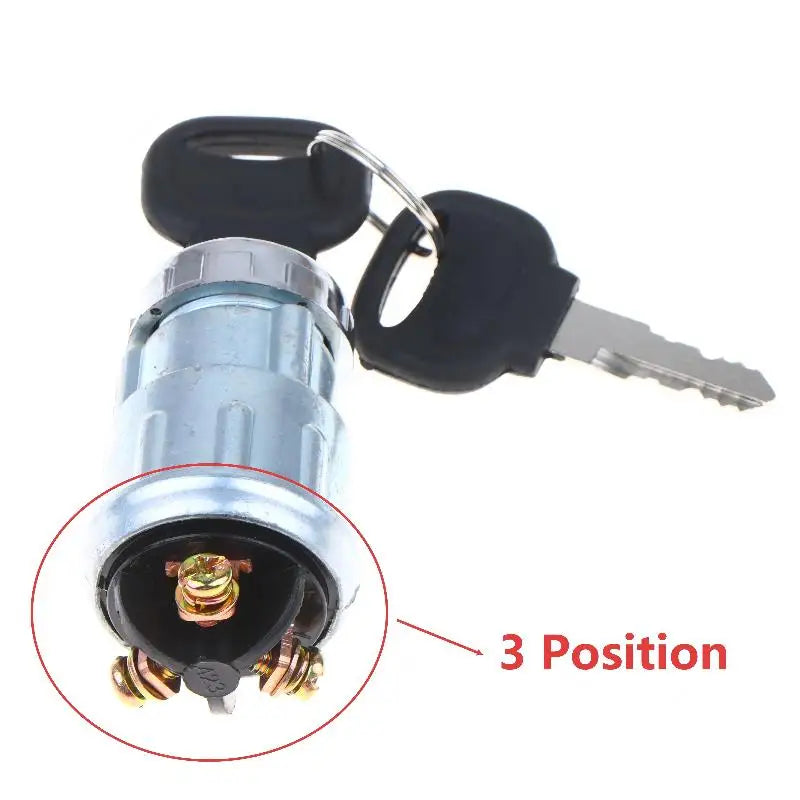 3/4 Position Motorcycle Ignition Switch Waterproof Lock Kit with Key Anti Rust Durable Starter for Electric Bike Scooter Peaceful Pleasures Health and Wellness 3 Position