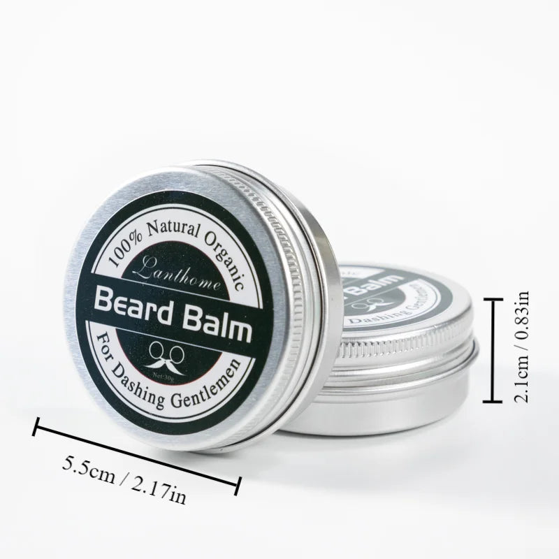 SAUVASINE Natural Beard Balm Wax for Men – 2 Pack | 30g
