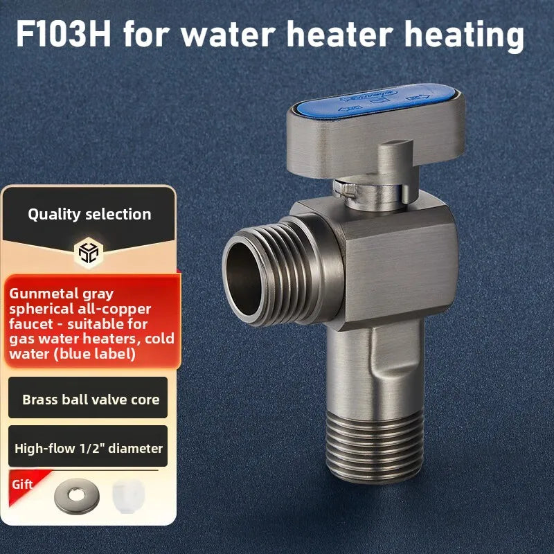 Brass High Flow Ball Valve – Angle Valve for Gas & Water Heater
