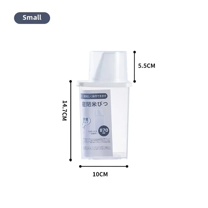 1/2Pcs Moisture-proof & Insect Proof Storage Box for Sealed Storage of Miscellaneous Grains Plastic Clear Coarse grain Oat Jar Peaceful Pleasures Health and Wellness 870ML