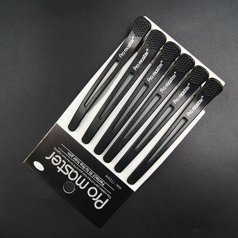 2sets 6pcs/Set Flat Duck Mouth Hair Clips for Hair Styling, Holding, Hairdressing, Cutting, DIY Home, Salon Hairpin Accessorie Peaceful Pleasures Health and Wellness black