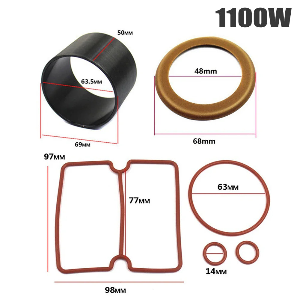 Oil-Free Air Compressor Cylinder & Piston Ring Kit 550W–1500W