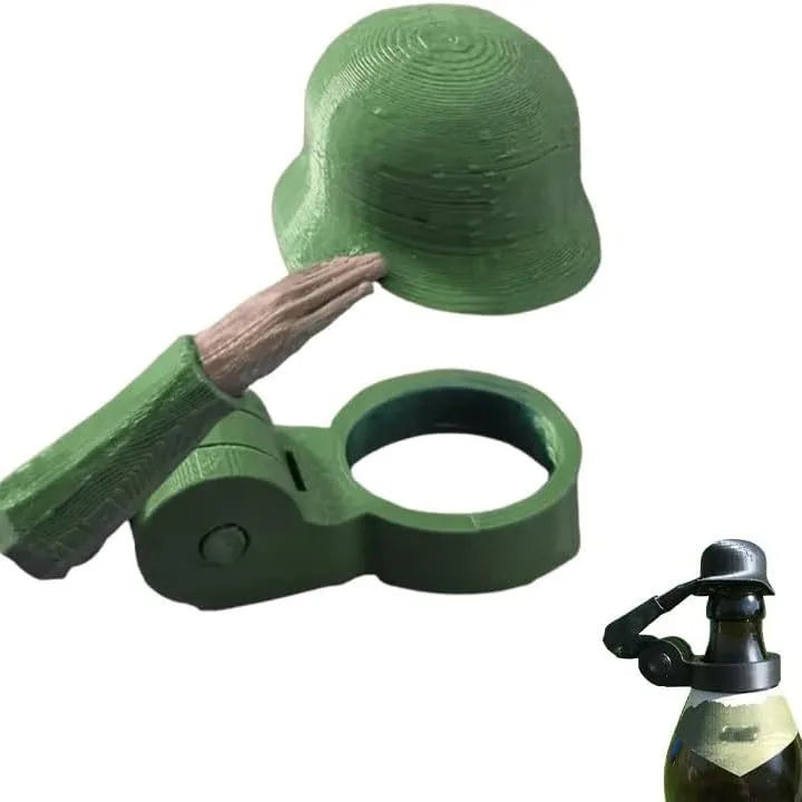 Soldier Helmet Beer Bottle Cap | Novelty BBQ Party Gift