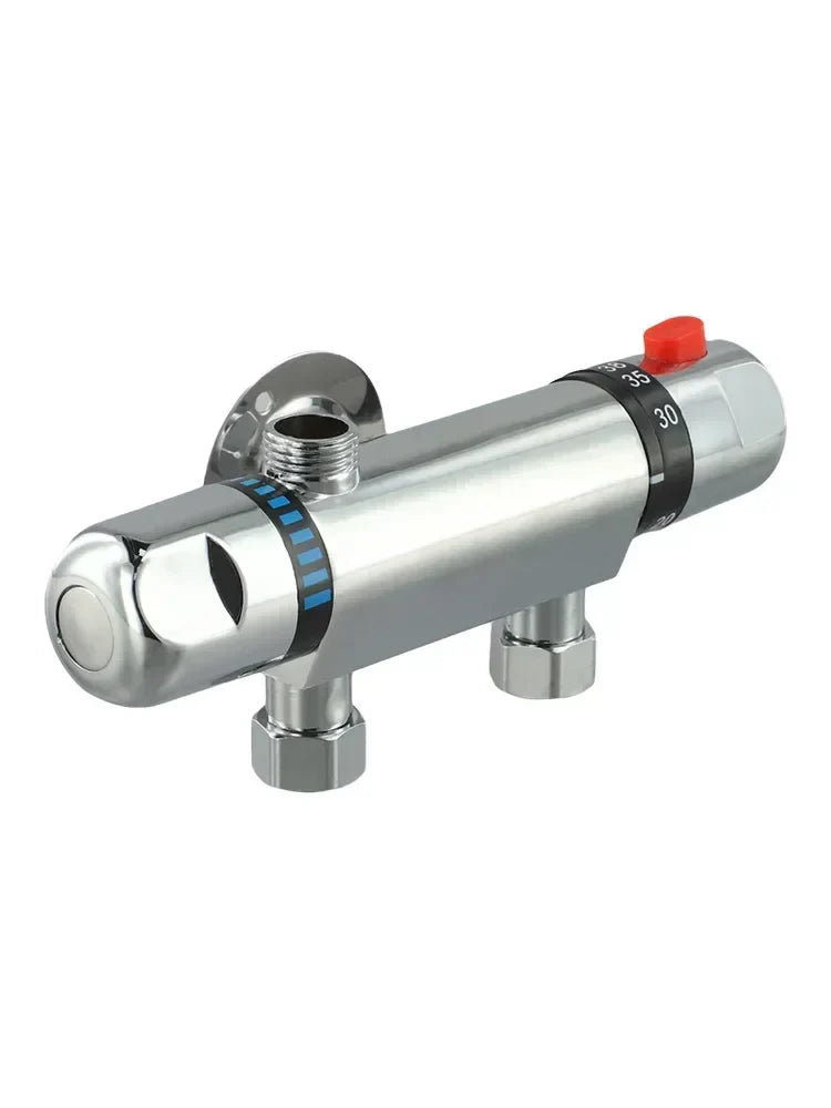 Chrome Thermostatic Shower Mixer Valve | G1/2 Alloy Bar Tap