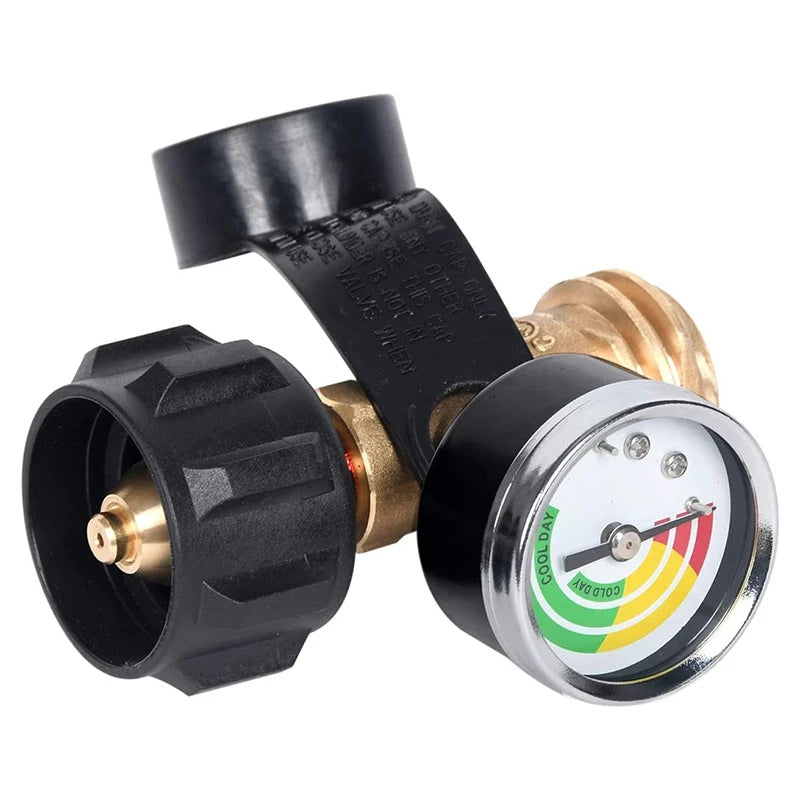 A36T-Propane Tank Gauge With POL Connection 5-100 LB Pressure Valve Propane Tank Pressure Test Instrument Tools Peaceful Pleasures Health and Wellness