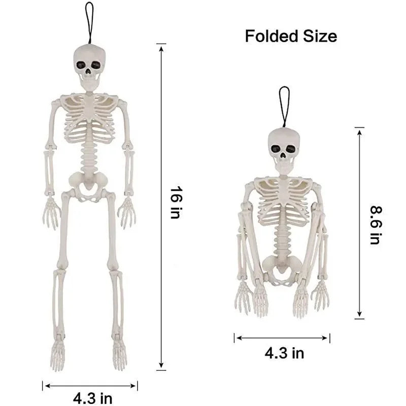 40cm Movable Skeleton Halloween Decoration – Hang or Stand