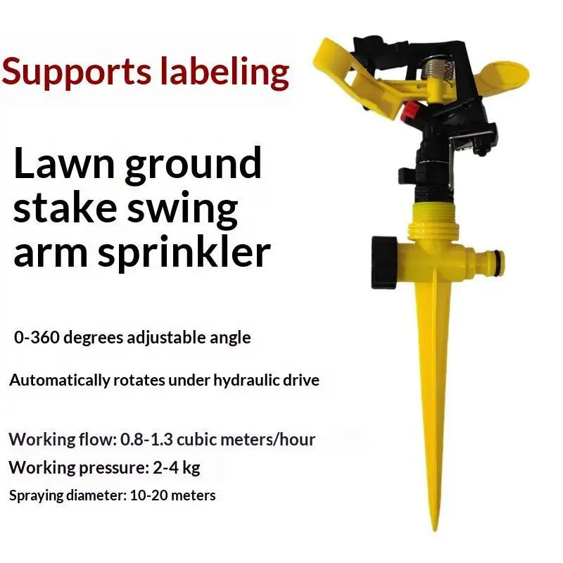 360° Rotary Impact Sprinkler – Adjustable Lawn & Garden Irrigation