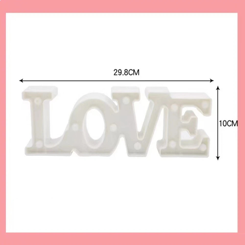 A36T-Love Letter Lamp English Romantic Surprise Decoration Modeling Lamp Proposal Scene Layout Peaceful Pleasures Health and Wellness