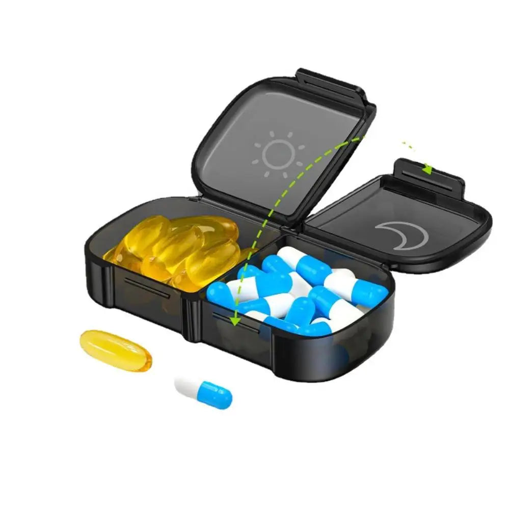 Waterproof Pill Organizer 14 Compartments 7 Day Morning Evening Medicine Box Large-capacity Sealed Portable Medicine Storage Box Peaceful Pleasures Health and Wellness