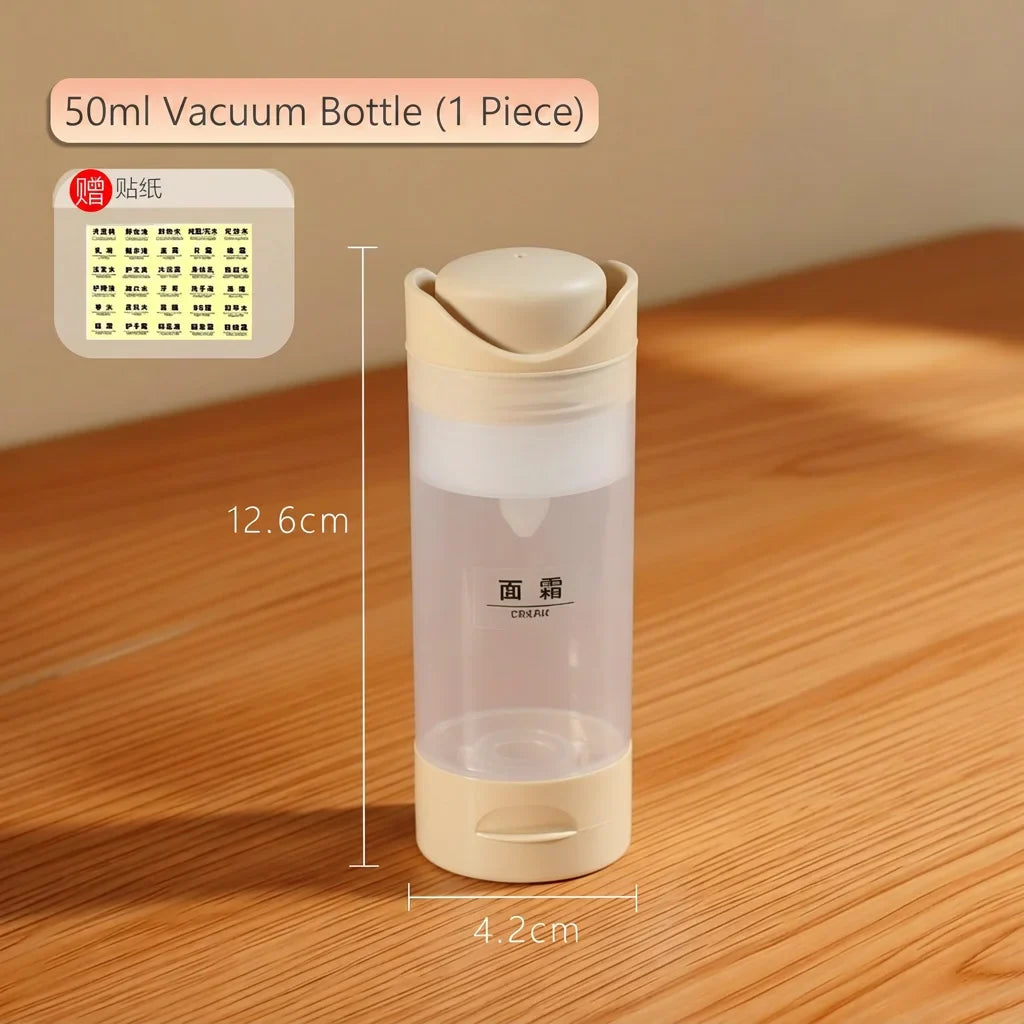 Airless Pump Refillable Travel Bottle – Vacuum Dispenser 50/80ml