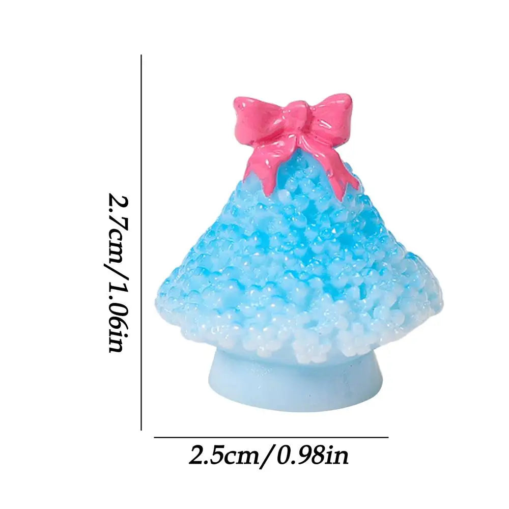 Mini Resin Christmas Tree Figurine | Tabletop Shelf Ornament