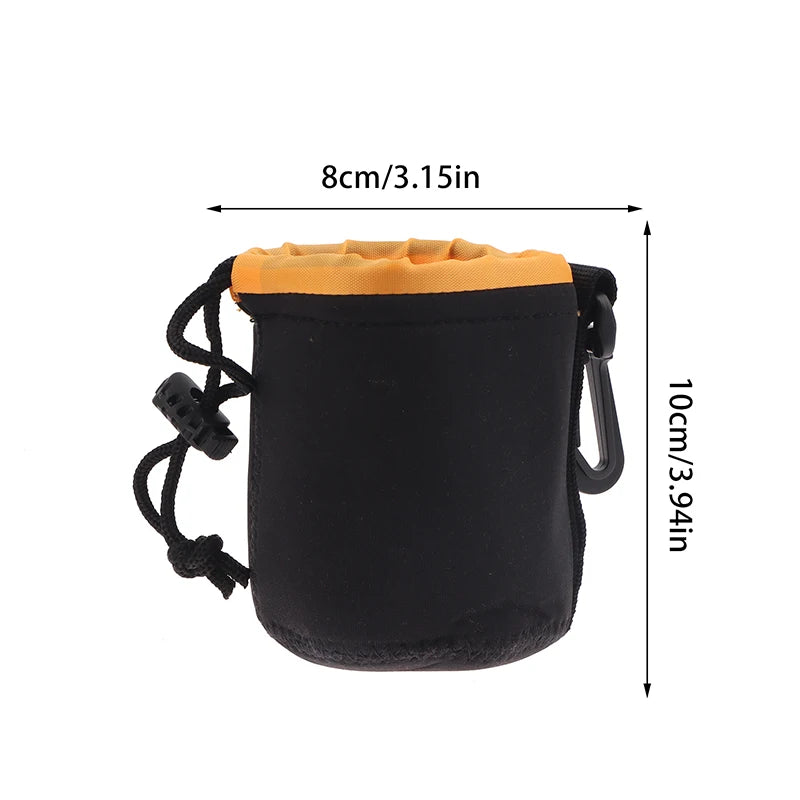 Drawstring Camera Lens Pouch Bag Neoprene Waterproof Soft Shocproof Video Camera Lens Pouch Bag Case For Most Digital Camera Peaceful Pleasures Health and Wellness S