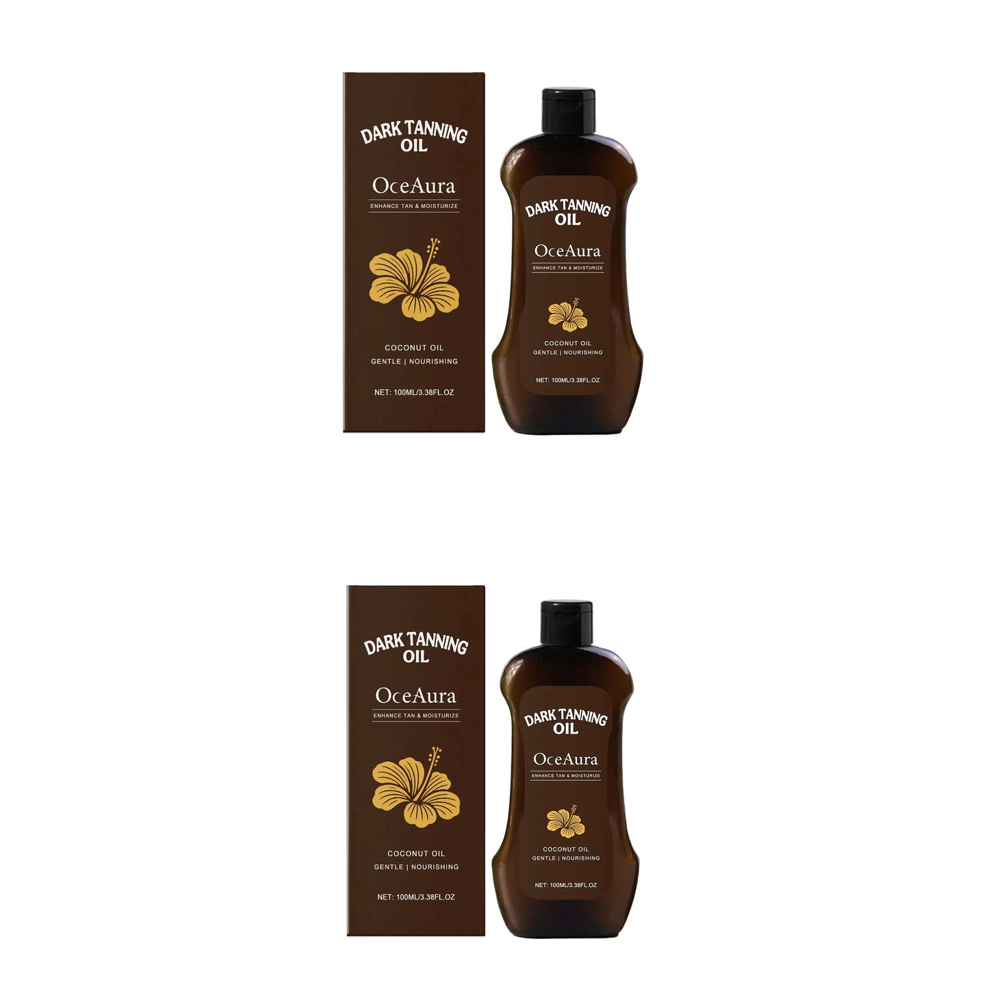 OceAura Coconut Tanning Oil – Deep Bronze Glow, 100ml