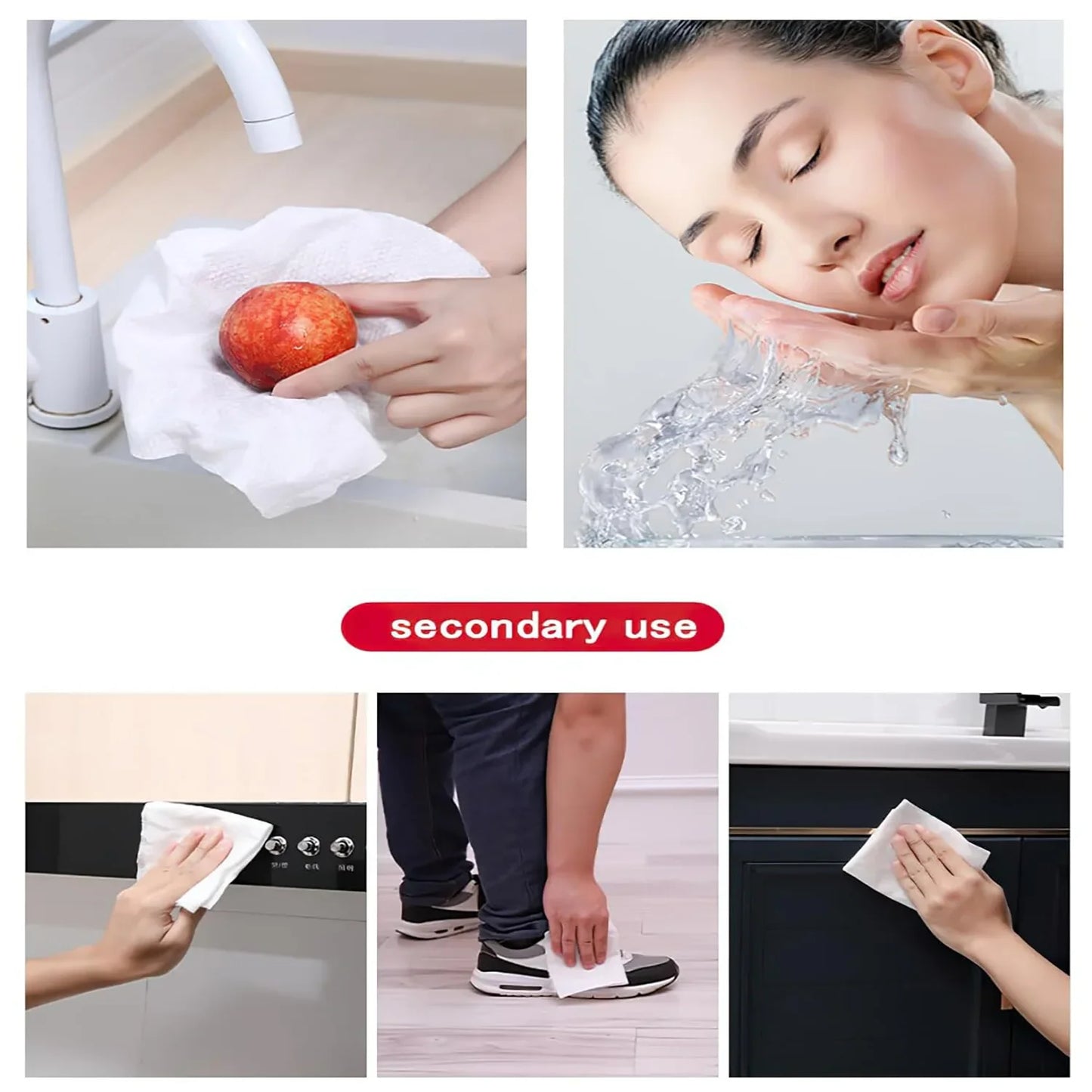 Compressed Disposable Face Towels – 100% Cotton, Travel & Spa