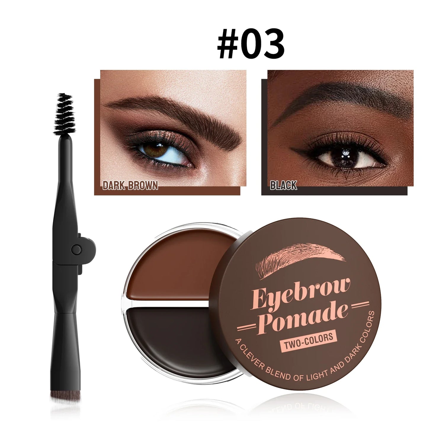 Hello Kiss 2-in-1 Dual Color Waterproof Eyebrow Cream & Wax
