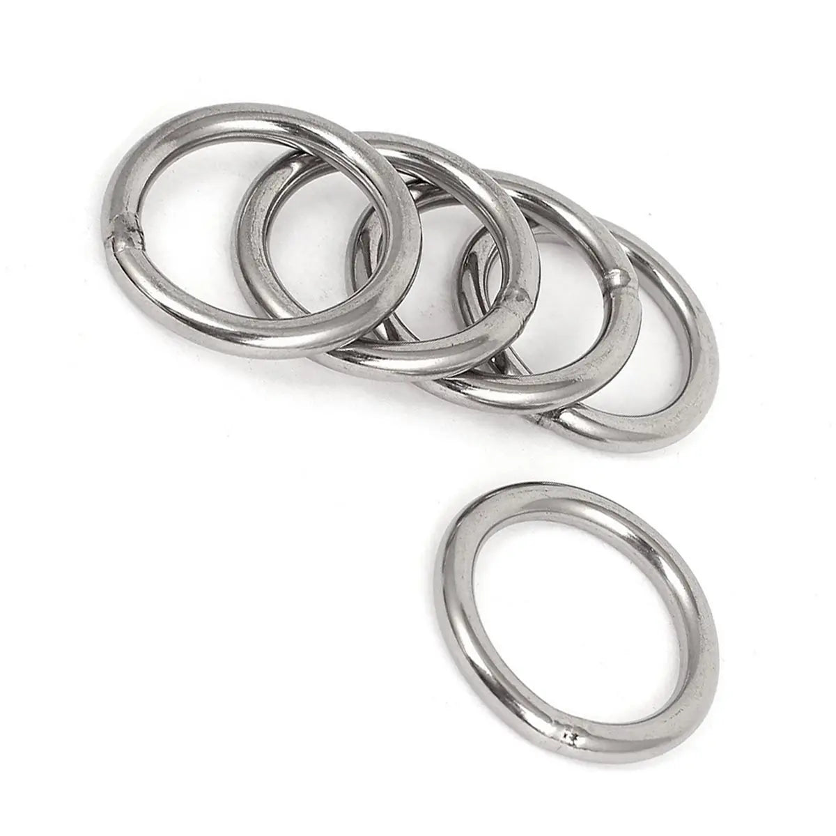 A36T-40Mm X 5Mm Stainless Steel Webbing Strapping Welded O Rings 15 Pcs Peaceful Pleasures Health and Wellness