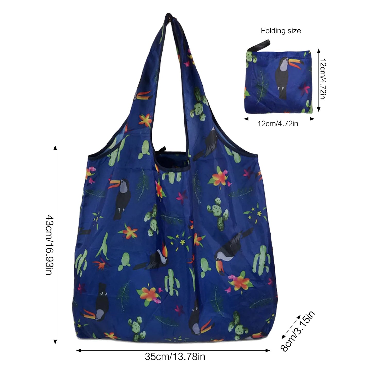 190T Polyester Tote Bag Large Foldable Shopping Bag Lightweight Waterproof Eco-Friendly with Shoulder Straps for Grocery Travel Peaceful Pleasures Health and Wellness